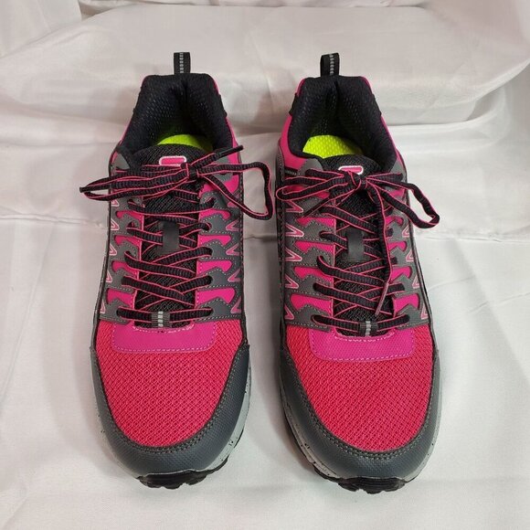 Fila Evergrand Trail 21.5 Womens Sneakers Running Shoes Size 11 Pink Back Grey - Picture 4 of 12